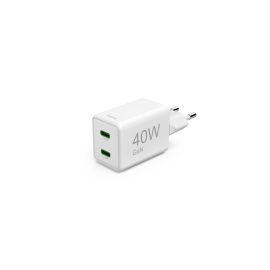 Hama Ladegerät Schnell GaN 2x USB-C PD 40 W weiss - FRI-GX47-0053MM