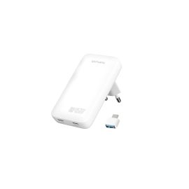 4smarts Netzladegerät FlatPlug Slim Dual 45W GaN 2C, weiss - FRI-GX47-000PB7