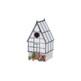 Esschert Design Gewächshaus aus Polyresin und Sperrholz weiss mehrfarbig - FRI-GX47-0002GY