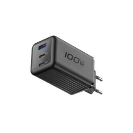 Cellular Line Netzteil GaN+, 100 W, 3 Anschlüsse, Schwarz - FRI-GX47-006WVB