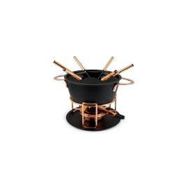 Swissmar Fleischfondue-Set Realp 11 Teile, Schwarz/Kupfer - FRI-GX47-0040CP