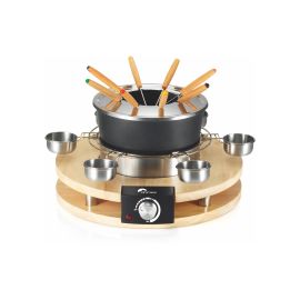 OHMEX Fondue-Rechaud OHM-FND-1060 16 Teile, Schwarz/Silber - FRI-GX47-001KHA