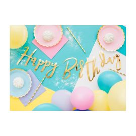 Partydeco Girlande Happy Birthday Gold, 16.5 x 62 cm - FRI-GX47-0018F6