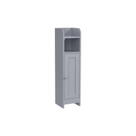 VASAGLE Badezimmer-Schrank 18 x 80 cm, Grau - FRI-GX47-002PA3