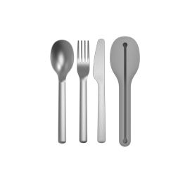 BergHOFF Besteck-Set to go Picknick Leo 3-teilig, Silber matt/Grey - FRI-GX47-000YE8