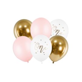 Partydeco Luftballon One Pastellpink Ø 30 cm, 6 Stück - FRI-GX47-001279