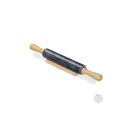 relaxdays Wallholz Schwarz/Nature - FRI-GX47-001C68