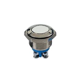 Velleman Drucktaster Edelstahl 19 mm, flach 48 V DC / 2 A - FRI-GX47-00156A