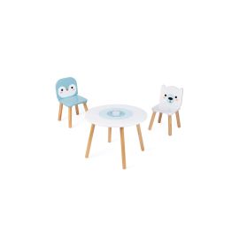 Janod Kindertisch- und Stuhlset Arktis 3-teilig - FRI-GX47-001PVA