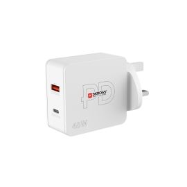 SKROSS USB-Wandladegerät Multipower 2 Pro+, UK, 48 W, Weiss - FRI-GX47-000AZX