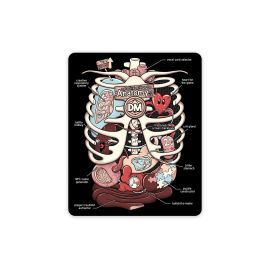 Glass Staff Anatomy of the DM Sticker Schwarz/Mehrfarbig - FRI-GX47-004D81
