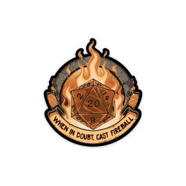Glass Staff When in Doubt Sticker Orange - FRI-GX47-003Q7T