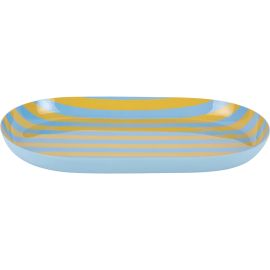 present time Servierplatte Animado Oval Small, Citrine yellow / Soft blue - FRI-GX47-001MGM
