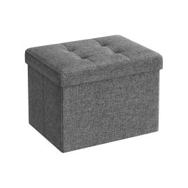 Songmics Sitztruhe Ottomane mit Stauraum 40 x 31 cm, Grau - FRI-GX47-001EJP