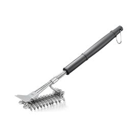 GEFU Grillbürste BBQ L 43 cm, Bürste 9 x 7 x 3 cm, Schwarz/Silber - FRI-GX47-000408