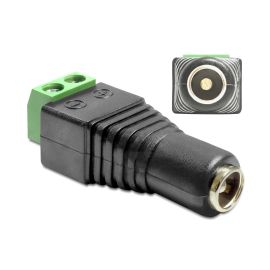 Delock Hohlstecker DC 5.5 x 2.5 mm Buchse > Terminalblock 2 Pin - FRI-GX47-0005XP