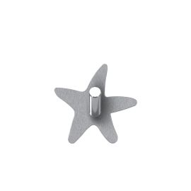 Kleine Wolke Wandhaken Star 2er Set, Edelstahl, Grau - FRI-GX47-001RSY