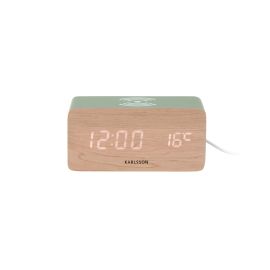 KARLSSON Weckerblock mit Handy-Ladegerät und LED MDF Jungle Green LED - FRI-GX47-007NJ1