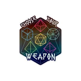 Glass Staff Choose Your Weapon Sticker Schwarz - FRI-GX47-003662
