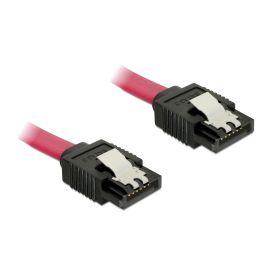 Delock SATA3-Kabel 50 cm rot, mit Metal-Clip - FRI-GX47-006SZS
