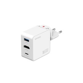 4smarts USB-Wandladegerät 3in1 HDMI Hub GaN Flex 65W Weiss - FRI-GX47-002MH3