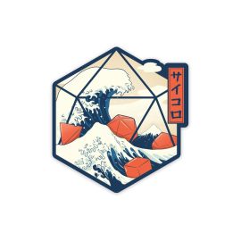 Glass Staff Great Wave of Dice Sticker Mehrfrabig - FRI-GX47-0030QD