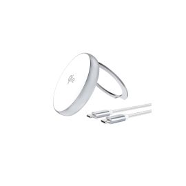 4smarts Wireless Charger Kickstand Qi2 Silber / Weiss - FRI-GX47-0001D3