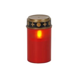 Star Trading LED Grabkerze Serene Ø 7 x 12 cm, Rot - FRI-GX47-0018ZS