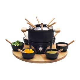 Nouvel Fleischfondue-Set Mia 21 Teile, Schwarz - FRI-GX47-003NBB