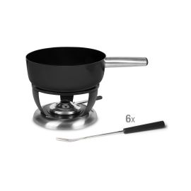 Stöckli Käsefondue-Set Bellavista Emotion 8 Teile, Schwarz - FRI-GX47-00225H
