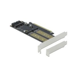 Delock Host Bus Adapter PCI-Ex16v4 - M.2 Key-B, M.2 Key-M, mSATA - FRI-GX47-003DG1