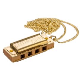 Hohner Mundharmonika Miniature Little Gold Halskette – C-Dur - FRI-GX47-006N2J