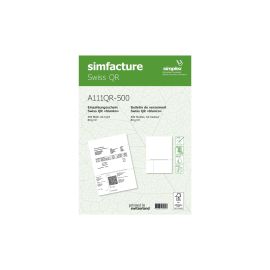 Simplex Einzahlungsschein Simfacture Swiss QR 1000 Blatt, Weiss - FRI-GX47-003V00
