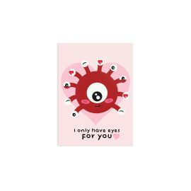 Glass Staff Grusskarte Only Eyes for You Rot - FRI-GX47-004JD6
