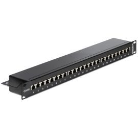 Delock Patchpanel 24 Port Cat.6 19" Rack Schwarz - FRI-GX47-001NC2