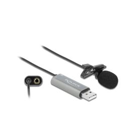 Delock Mikrofon USB Krawatten/Lavier, Omnidirektional 24Bit/192Khz - FRI-GX47-00148H