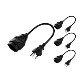 FURBER.power Verlängerungskabel T13-T12 0.2 m, 4 Stück - FRI-GX47-000ZFF
