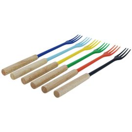 Kadastar Käsefonduegabel Protect Wood Colors 6 Personen - FRI-GX47-0016TH