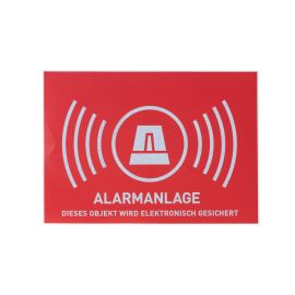 Abus Warnaufkleber DE Alarmanlage ohne Abus Logo 74 x 52.5 mm - FRI-GX47-0017V1