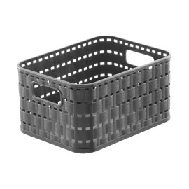 Rotho Aufbewahrungskorb Country 18.3 x 13.7 x 9.8 cm, Anthrazit - FRI-GX47-001JJW