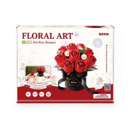 ROKR Bausatz Red Rose Bouquet 3D-Holzpuzzle - FRI-GX47-00208C