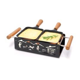 TTM Teelicht-Raclette Twiny Cheese Heidi Schwarz matt - FRI-GX47-000FSN