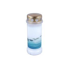 CHALET Grabkerze Steine 6.7 x 17.3 cm - FRI-GX47-001MJN