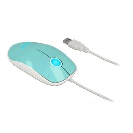 Delock Maus 12538 USB-Typ-A LED türkis - FRI-GX47-006T0X