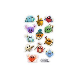Glass Staff Sticker Kawaii Dice Classes Mehrfarbig - FRI-GX47-002EDP