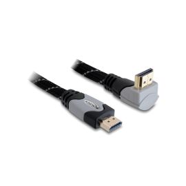 Delock Câble coudé en haut HDMI - HDMI, 3 m, Gris