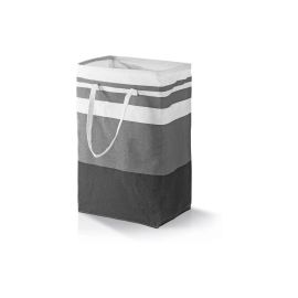 EASYmaxx Aufbewahrungskorb faltbar 2er-Set 75 l - Grau/Weiss - FRI-GX47-000WN6