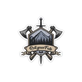 Glass Staff Roll Your Fate Sticker Grau - FRI-GX47-003AMC