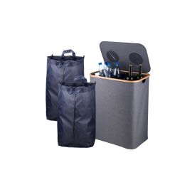 relaxdays Recyclingbehälter 170 L Grau - FRI-GX47-0033TS