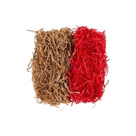 Creativ Company Papier-Füllmaterial 25-30 cm x 3 mm, 100g, Braun-Rot - FRI-GX47-004E73